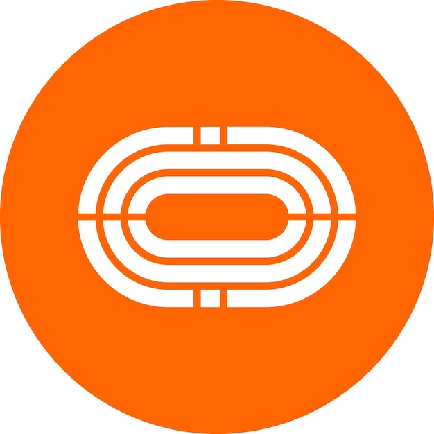 Diseño vectorial Estilo del icono de la pista de carrera