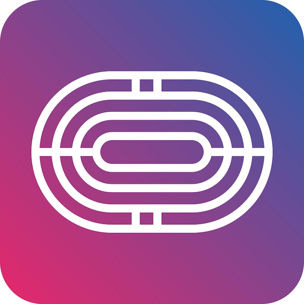 Diseño vectorial Estilo del icono de la pista de carrera