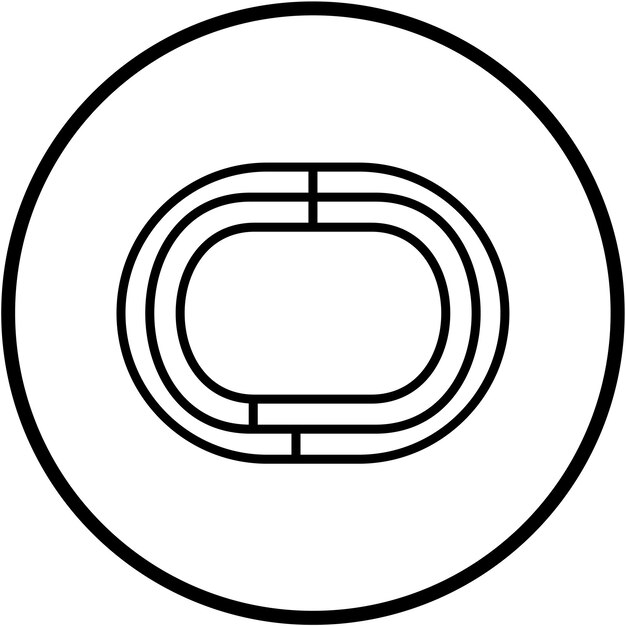 Diseño vectorial Estilo del icono de la pista de carrera