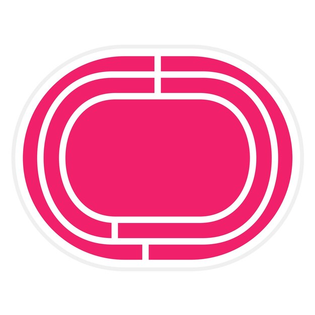 Diseño vectorial Estilo del icono de la pista de carrera