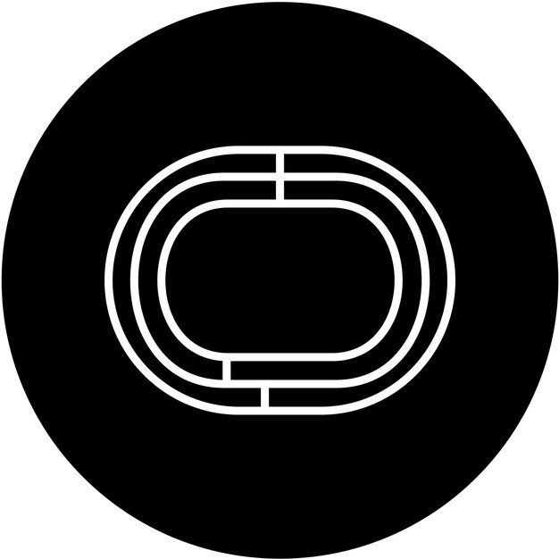 Diseño vectorial Estilo del icono de la pista de carrera
