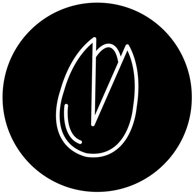 Diseño vectorial de estilo de icono de pistacho
