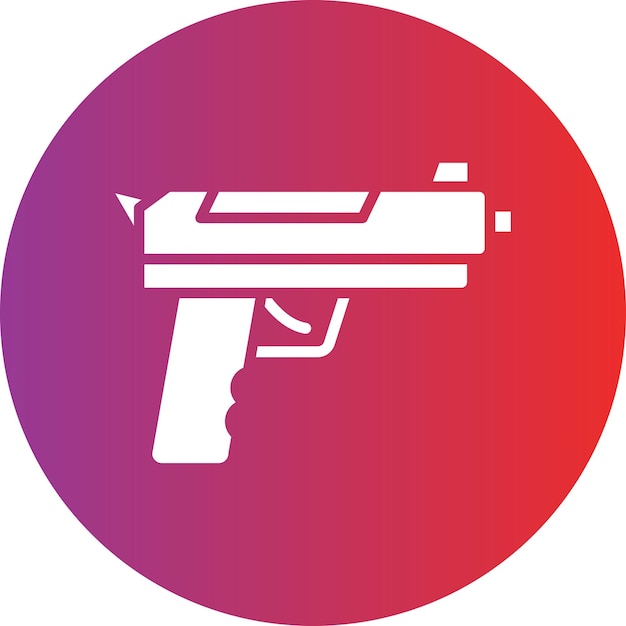 Diseño vectorial del estilo del icono de la pistola