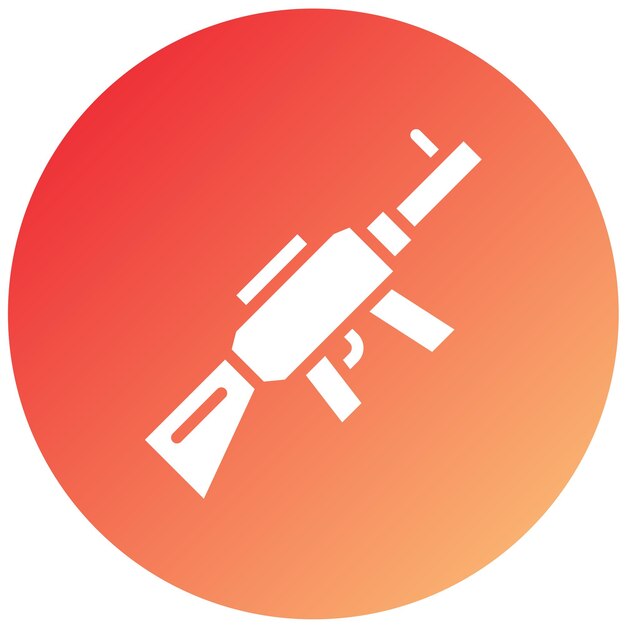 Diseño vectorial del estilo del icono de la pistola