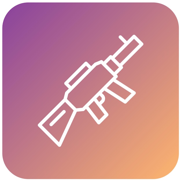 Diseño vectorial del estilo del icono de la pistola