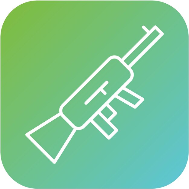 Diseño vectorial del estilo del icono de la pistola