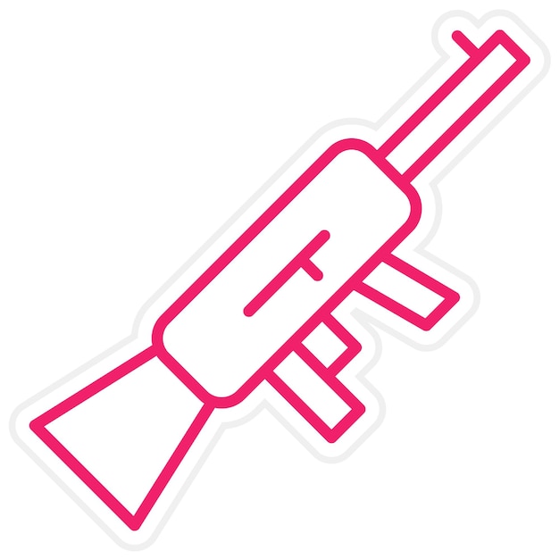 Diseño vectorial del estilo del icono de la pistola