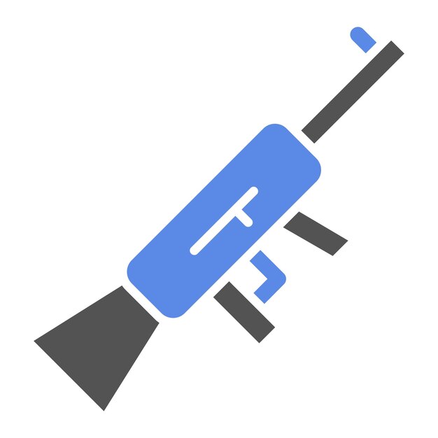 Diseño vectorial del estilo del icono de la pistola