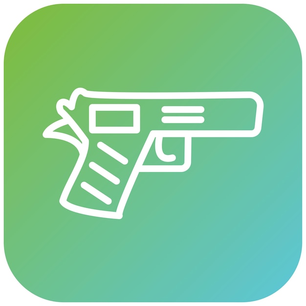Diseño vectorial del estilo del icono de la pistola