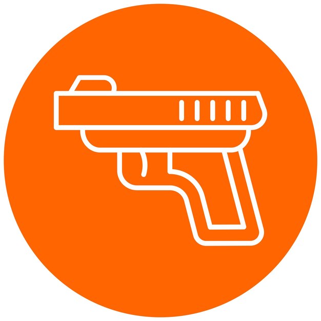 Diseño vectorial del estilo del icono de la pistola