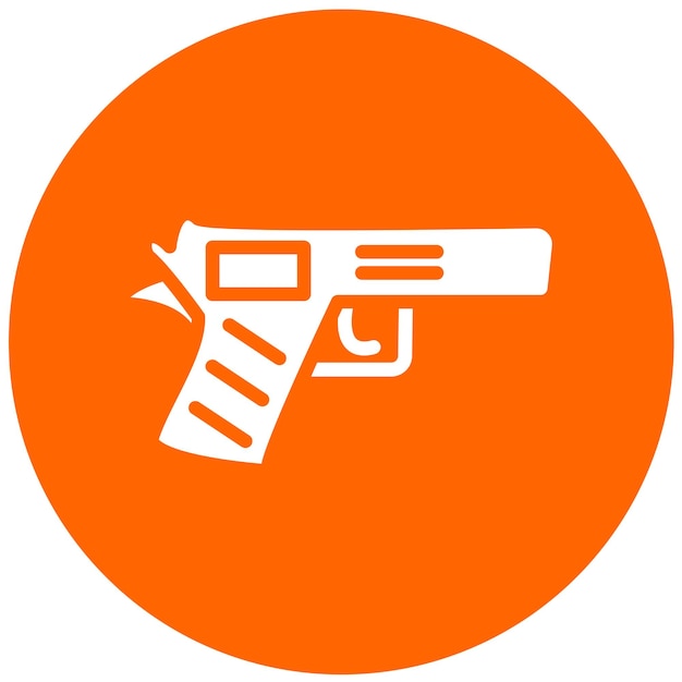 Diseño vectorial del estilo del icono de la pistola