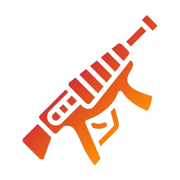 Diseño vectorial del estilo del icono de la pistola