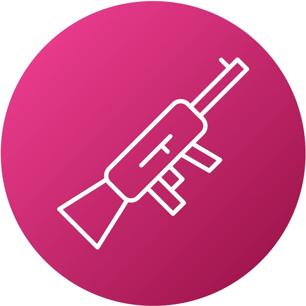 Diseño vectorial del estilo del icono de la pistola