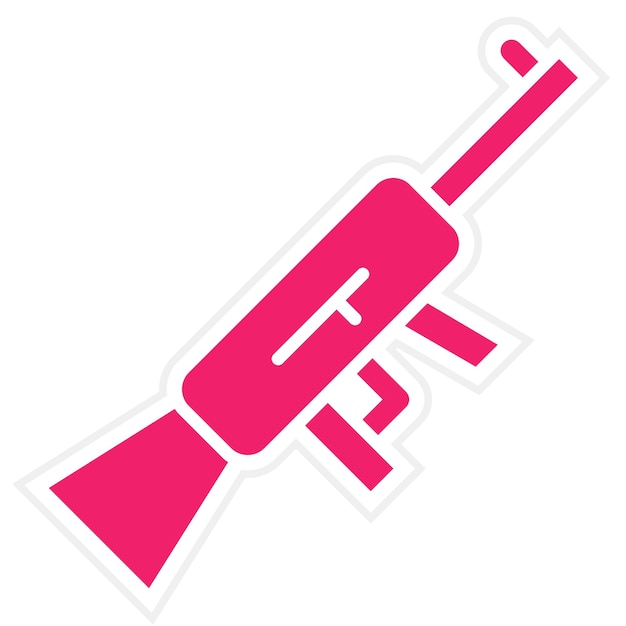 Diseño vectorial del estilo del icono de la pistola