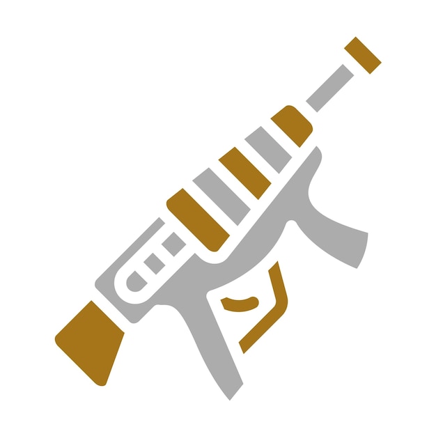 Diseño vectorial del estilo del icono de la pistola