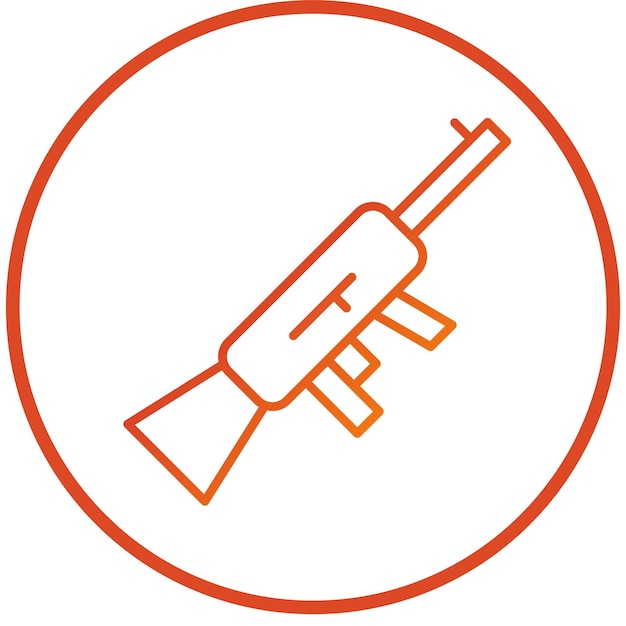 Diseño vectorial del estilo del icono de la pistola