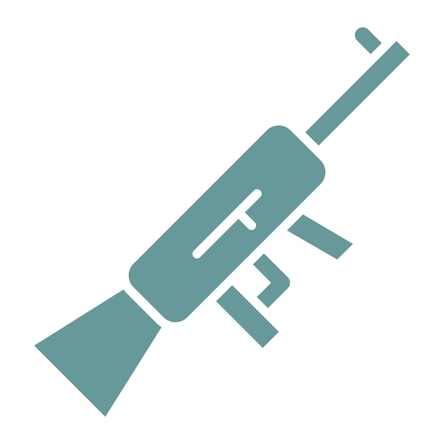Diseño vectorial del estilo del icono de la pistola