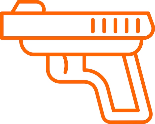 Diseño vectorial del estilo del icono de la pistola