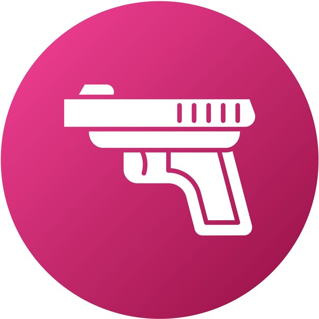 Diseño vectorial del estilo del icono de la pistola