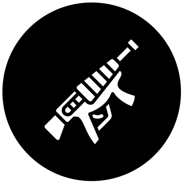 Diseño vectorial del estilo del icono de la pistola
