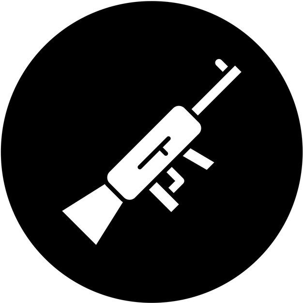 Diseño vectorial del estilo del icono de la pistola