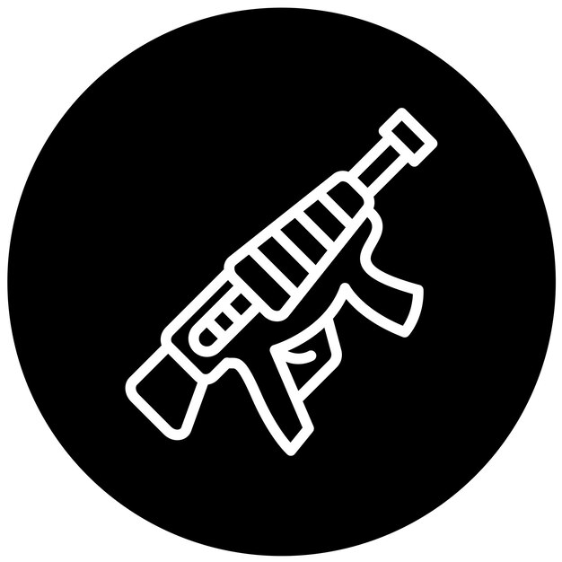 Diseño vectorial del estilo del icono de la pistola