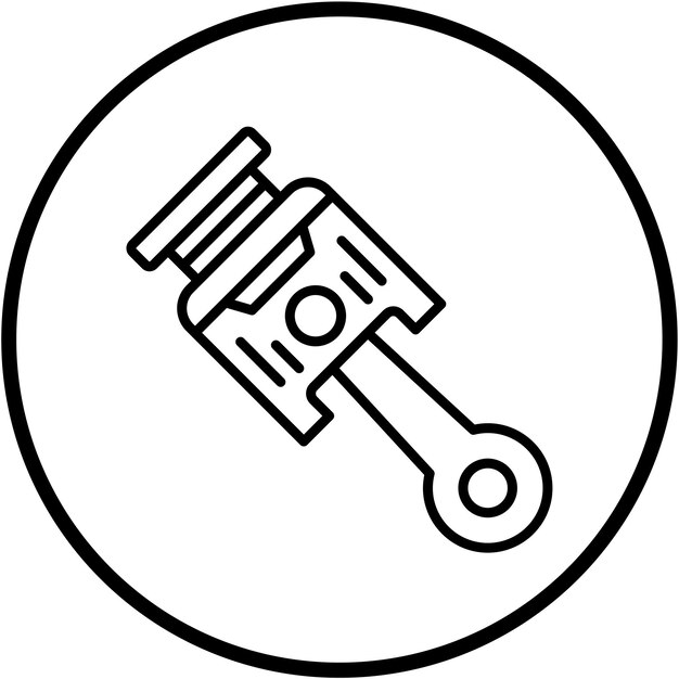 Diseño vectorial Estilo del icono del pistón