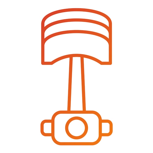 Diseño vectorial Estilo del icono del pistón
