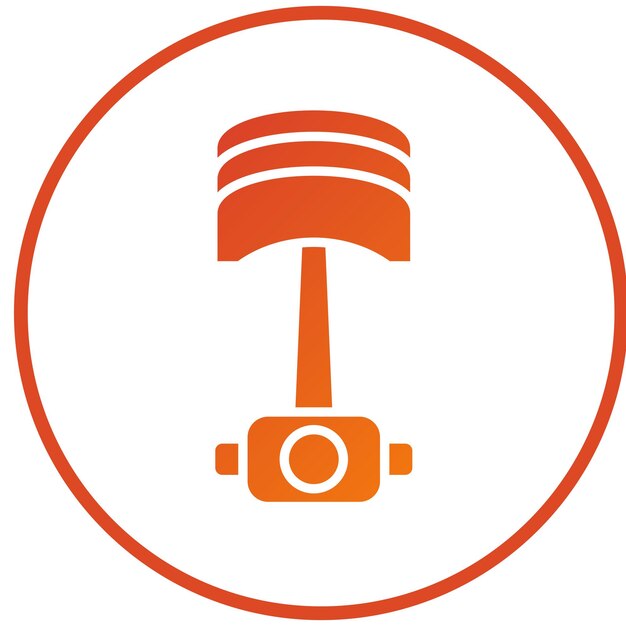 Diseño vectorial Estilo del icono del pistón