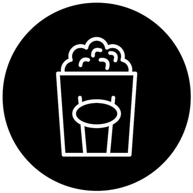 Diseño vectorial estilo de icono de píxel de palomitas de maíz