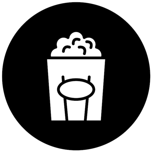 Diseño vectorial estilo de icono de píxel de palomitas de maíz