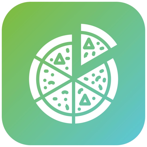 Diseño vectorial del estilo del icono de la pizza