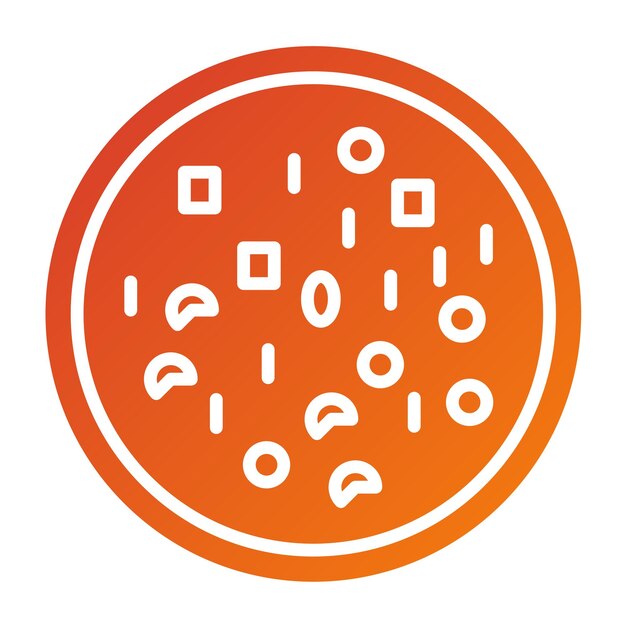 Diseño vectorial del estilo del icono de la pizza