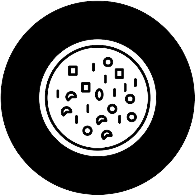 Diseño vectorial del estilo del icono de la pizza