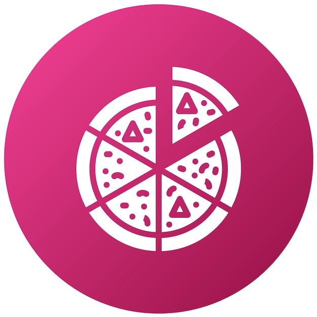Diseño vectorial del estilo del icono de la pizza