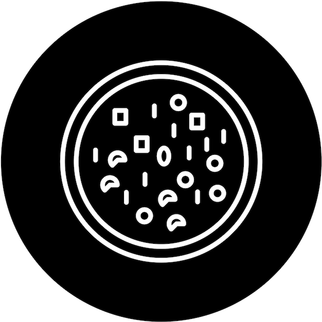Diseño vectorial del estilo del icono de la pizza