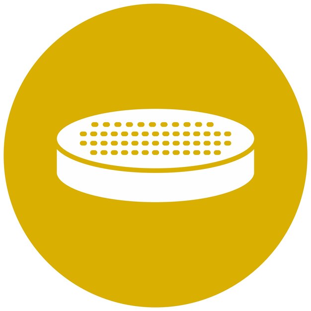 Diseño vectorial Estilo de icono de la placa de Petri