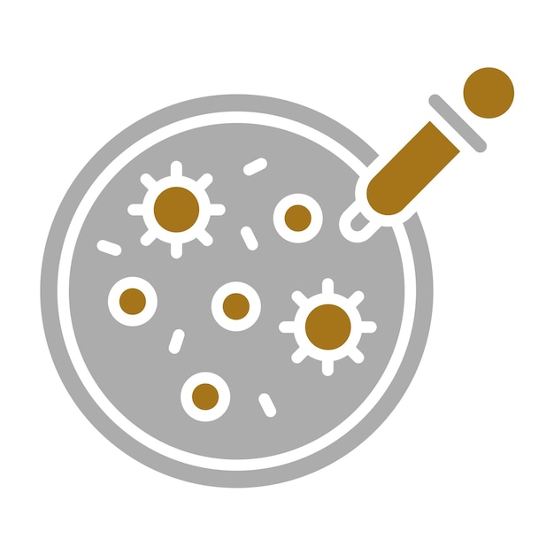 Diseño vectorial Estilo de icono de la placa de Petri