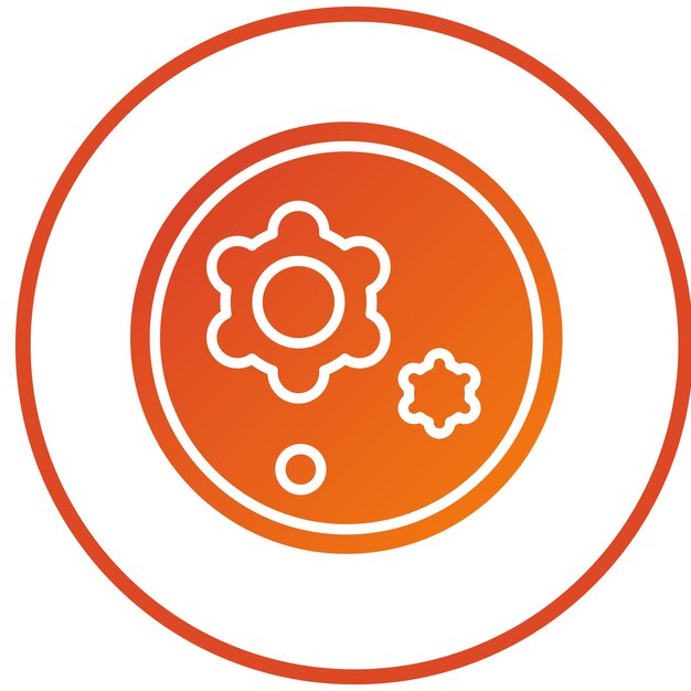 Diseño vectorial Estilo de icono de la placa de Petri