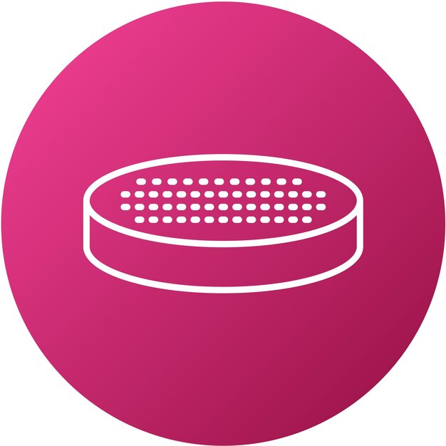 Diseño vectorial Estilo de icono de la placa de Petri