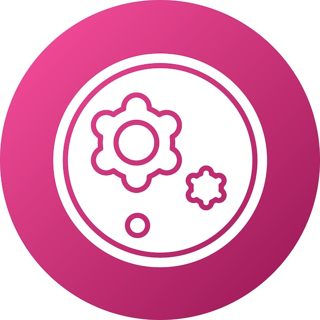 Diseño vectorial Estilo de icono de la placa de Petri