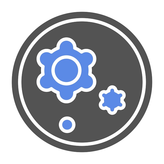 Diseño vectorial Estilo de icono de la placa de Petri