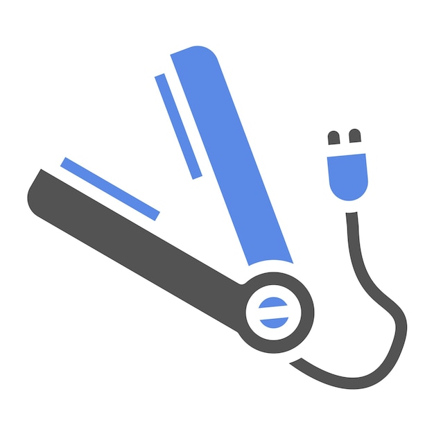 Diseño vectorial Estilo del icono de la plancha de cabello