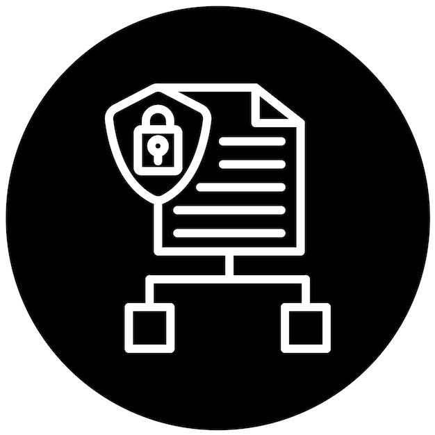Diseño vectorial Estilo del icono de planificación cibernética