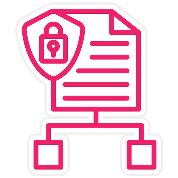 Diseño vectorial Estilo del icono de planificación cibernética