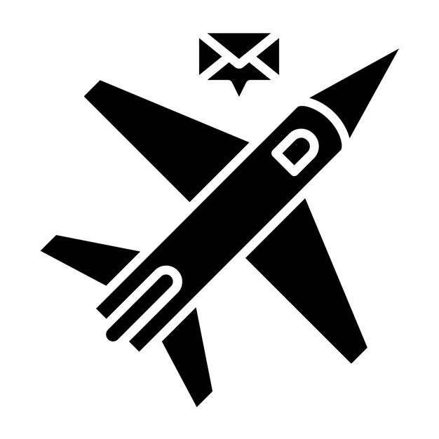 Diseño vectorial Estilo del icono del plano de correo
