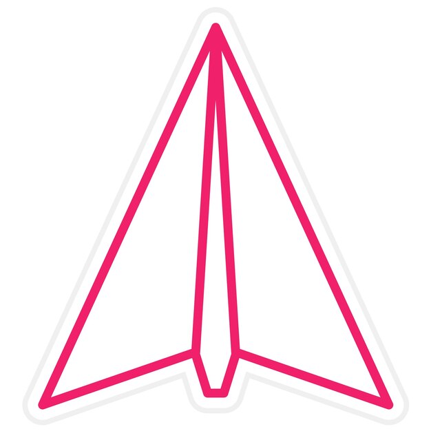 Diseño vectorial Estilo del icono del plano de papel