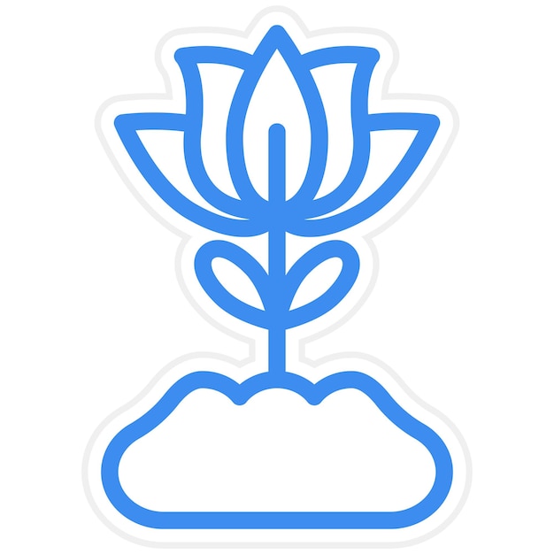 Diseño vectorial Estilo del icono de plantación