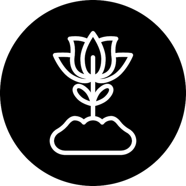 Diseño vectorial Estilo del icono de plantación