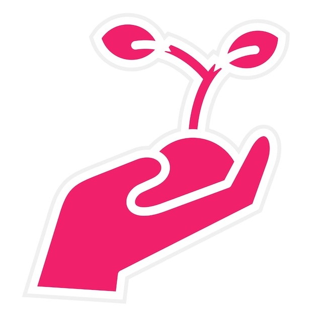 Diseño vectorial Estilo del icono de plantación